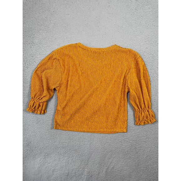 Zara Womens Size M Ribbed Striped Blouse NWT - Picture 2 of 11